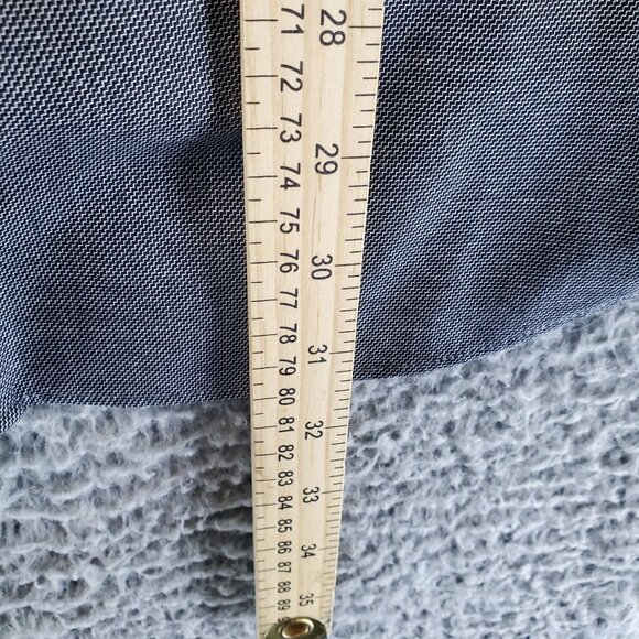 Banana Republic Shirt Mens Large Gray Grant Fit Non-Iron Stretch Long Sleeve But - Picture 5 of 9